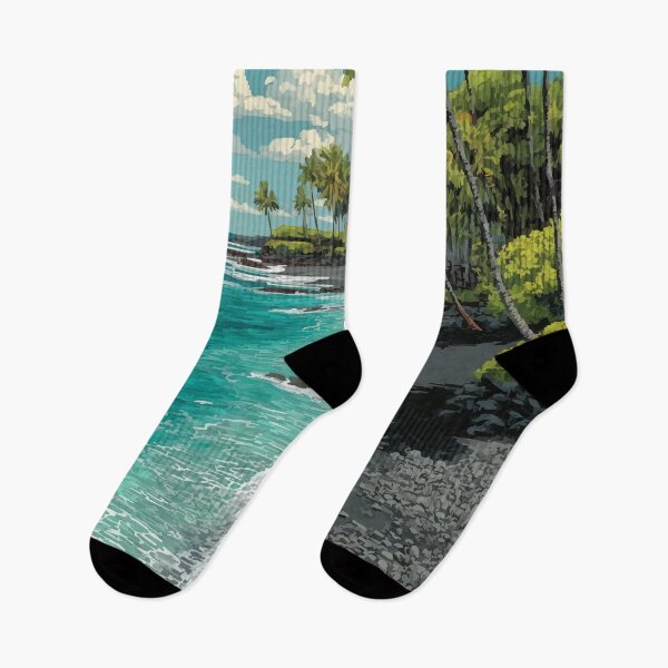 Item preview, Punaluʻu Hawaii Black Sand Beach | Big Island Art Print designed and sold by TuncGK.