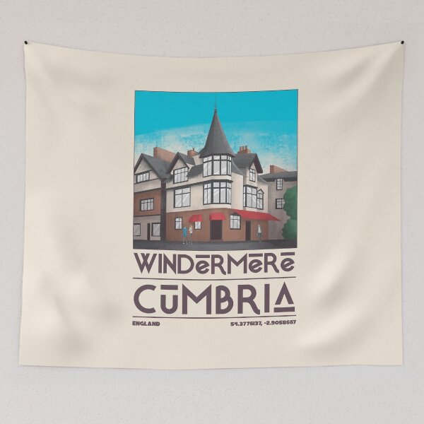 Item preview, Windermere Cumbria Vintage Travel Poster –British Landscape Art designed and sold by JDP--Designs.