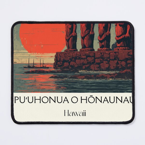 Item preview, Puʻuhonua o Hōnaunau Hawaii | Ancient Sanctuary Art Print designed and sold by TuncGK.