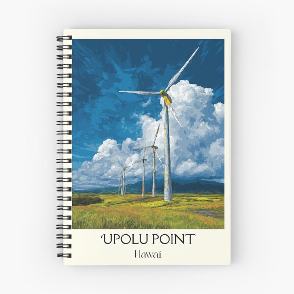 Item preview, ʻUpolu Point Hawaii Wind Farm | Big Island Art Print designed and sold by TuncGK.