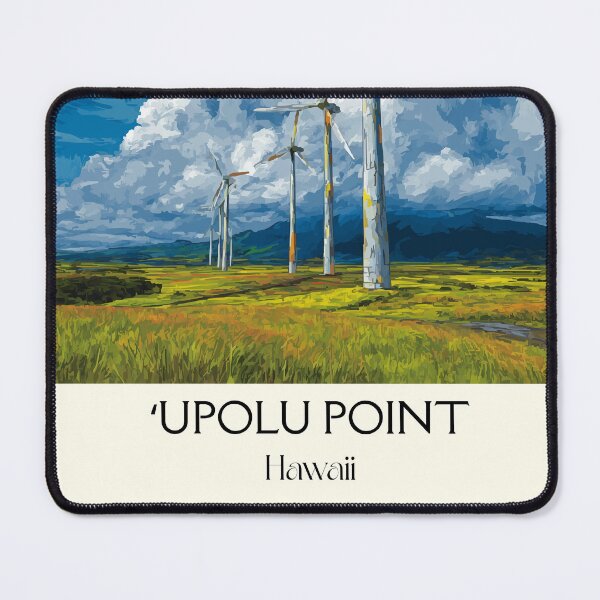 Item preview, ʻUpolu Point Hawaii Wind Farm | Big Island Art Print designed and sold by TuncGK.