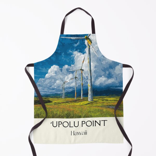 Item preview, ʻUpolu Point Hawaii Wind Farm | Big Island Art Print designed and sold by TuncGK.