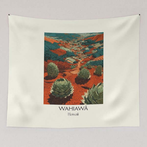 Item preview, Wahiawā Oʻahu Hawaii | Pineapple Fields Art Print designed and sold by TuncGK.