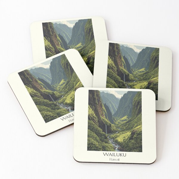 Item preview, Wailuku Maui Hawaii | Lush Green Valley Art Print designed and sold by TuncGK.