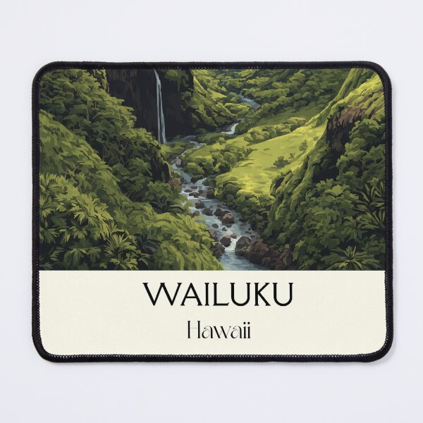 Item preview, Wailuku Maui Hawaii | Lush Green Valley Art Print designed and sold by TuncGK.