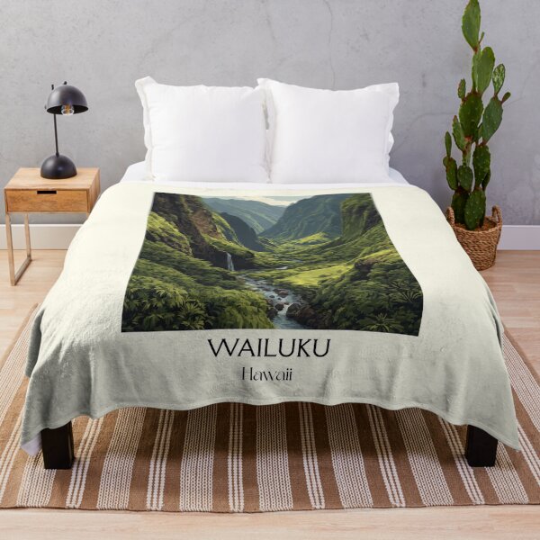 Item preview, Wailuku Maui Hawaii | Lush Green Valley Art Print designed and sold by TuncGK.