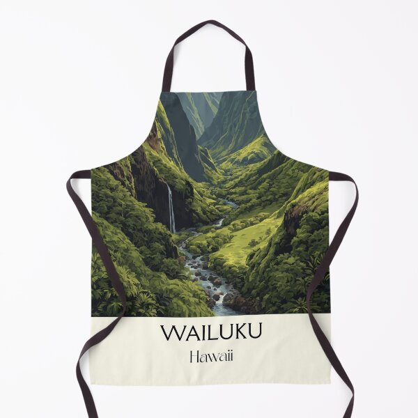 Item preview, Wailuku Maui Hawaii | Lush Green Valley Art Print designed and sold by TuncGK.