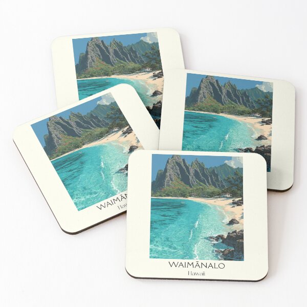 Item preview, Waimānalo Oʻahu Hawaii Beach | Turquoise Water Art Print designed and sold by TuncGK.
