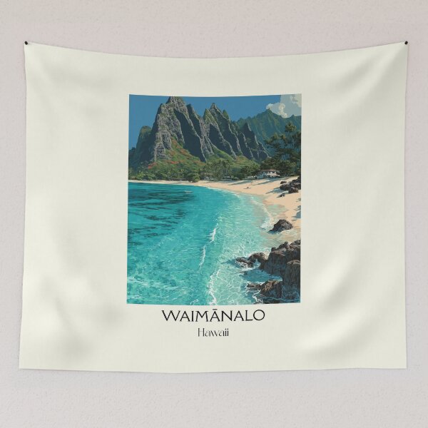 Item preview, Waimānalo Oʻahu Hawaii Beach | Turquoise Water Art Print designed and sold by TuncGK.