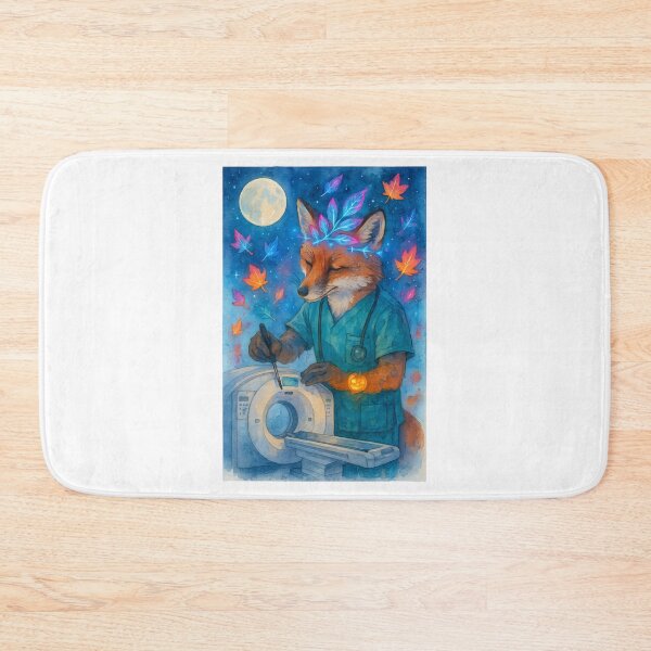 Item preview, Fox BMET Halloween Glow Art Print | “Microscope Shift” Biomedical Equipment Technician Poster designed and sold by ClinicalHubs.