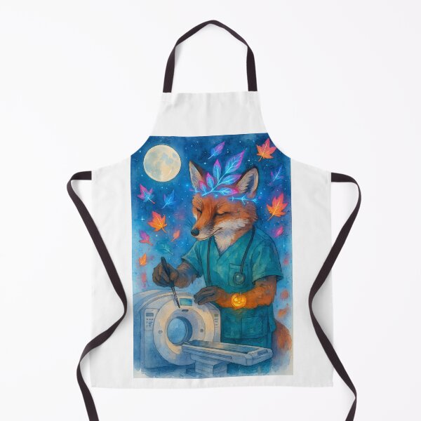 Item preview, Fox BMET Halloween Glow Art Print | “Microscope Shift” Biomedical Equipment Technician Poster designed and sold by ClinicalHubs.