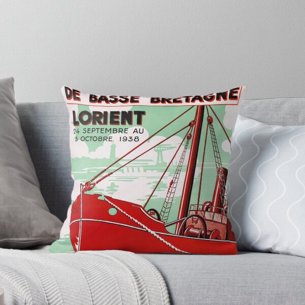 Item preview, Vintage Art Deco Poster | Foire Exposition de Basse Bretagne 1938 | Lorient France | Bold Colors & Typography | Maritime Theme designed and sold by artofuniverse.