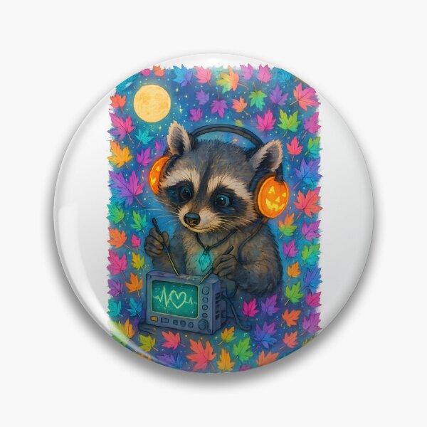 Item preview, Raccoon BMET Halloween Glow Art Print | “Pumpkin Circuit Check” Biomedical Technician Gift designed and sold by ClinicalHubs.