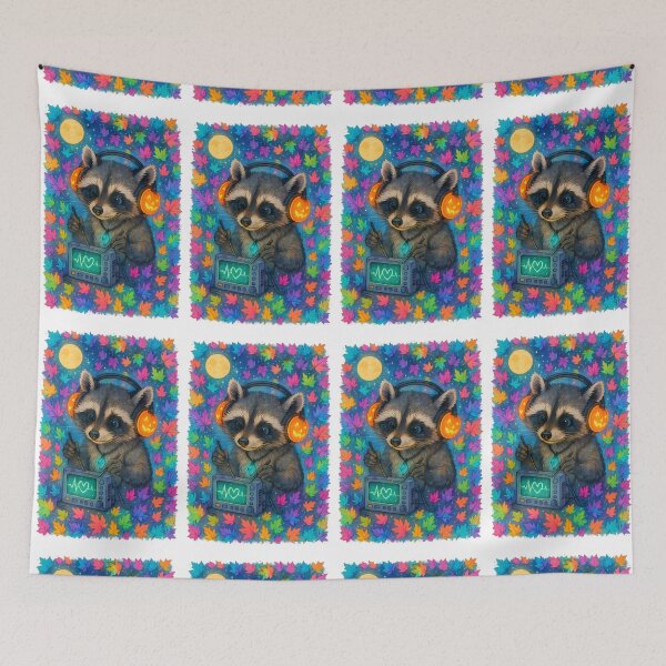 Item preview, Raccoon BMET Halloween Glow Art Print | “Pumpkin Circuit Check” Biomedical Technician Gift designed and sold by ClinicalHubs.