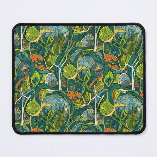 Item preview, Terra Futura Solar Punk Seamless Pattern - Eco-Future Aesthetic designed and sold by StickyGuys.