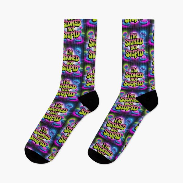 Item preview, I’M STONED NOT STUPID – Vaporwave Cyber Neon Design designed and sold by ClearPulse.
