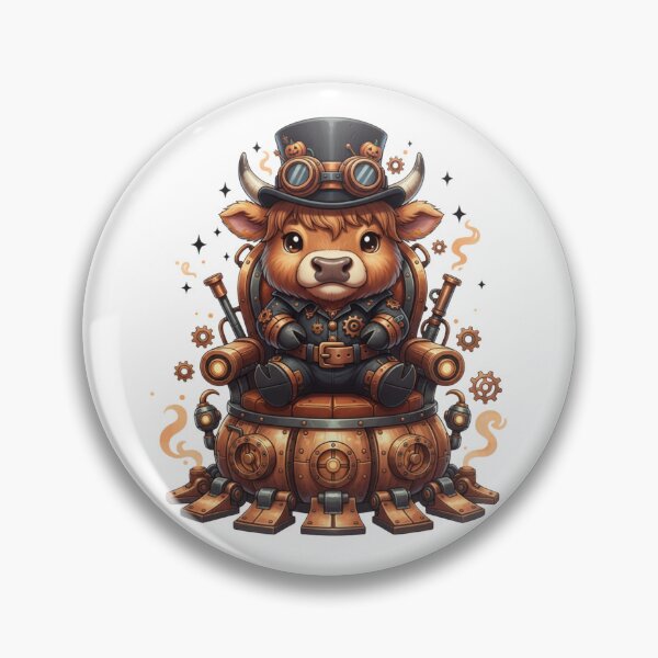 Artikelvorschau, Süße Steampunk Kuh auf Thron entworfen und verkauft von DisignByPrince.
