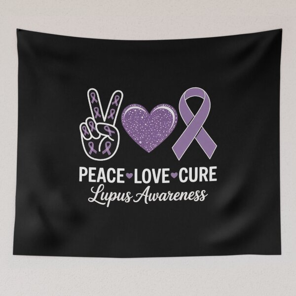 Item preview, Lupus Awareness Support Ribbon Cute Peace 1 designed and sold by DrewLeuschke.
