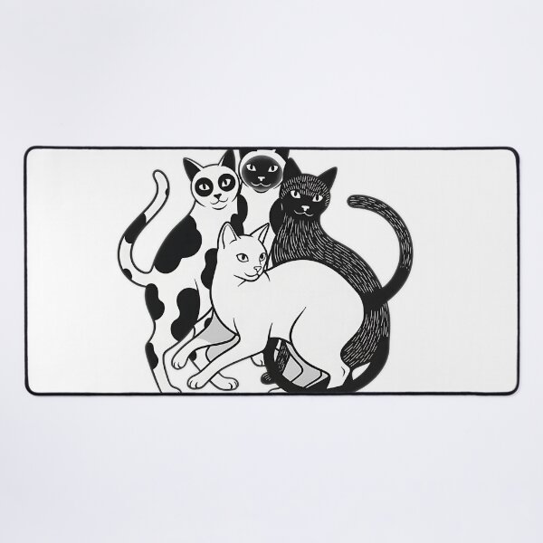 Item preview, The Black and White Cat Huddle designed and sold by meesub.