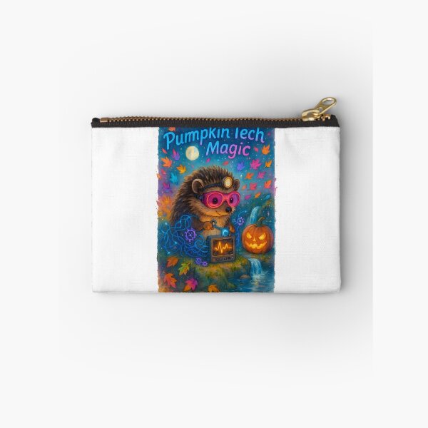 Item preview, Hedgehog Biomedical Tech Halloween Print | “Pumpkin Tech Magic” Neon Decor designed and sold by ClinicalHubs.