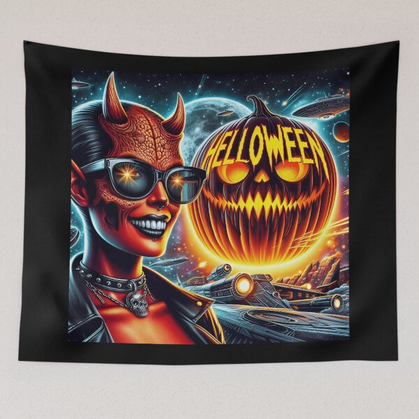 Item preview, Hellish Devil Rocker Cosmic Halloween designed and sold by Voodoo Store Paranormal Collections.