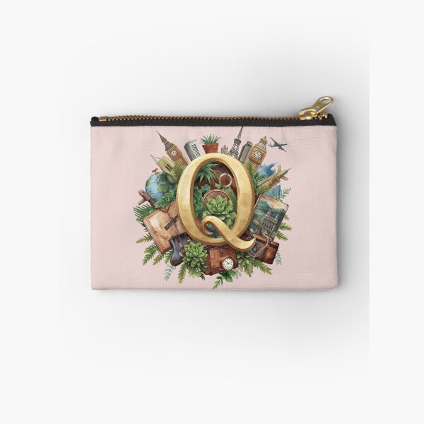 Item preview, Adventure Awaits – Letter Q Vintage Travel Monogram | Quest, Quiet Roads & Quirky Destinations designed and sold by AmenAlways.