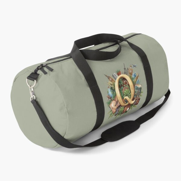 Item preview, Adventure Awaits – Letter Q Vintage Travel Monogram | Quest, Quiet Roads & Quirky Destinations designed and sold by AmenAlways.