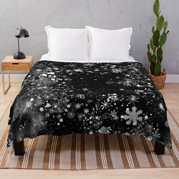 Item preview, Monochrome Snow Particle Pattern – High Contrast Minimal Texture | Modern Black and White Winter Design designed and sold by Windy-market.