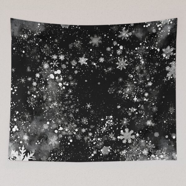 Item preview, Monochrome Snow Particle Pattern – High Contrast Minimal Texture | Modern Black and White Winter Design designed and sold by Windy-market.