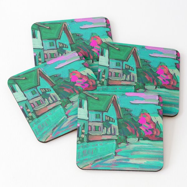 Item preview, Two Houses in Aqua by Wassily Kandinsky designed and sold by tomorrowsart.
