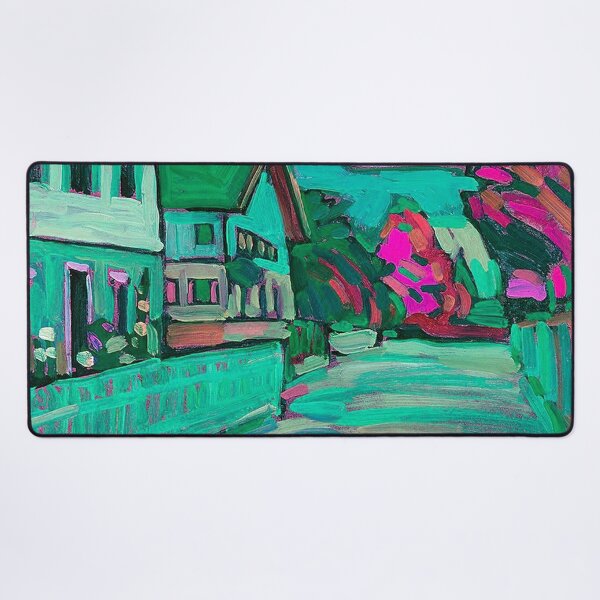 Item preview, Two Houses in Aqua by Wassily Kandinsky designed and sold by tomorrowsart.