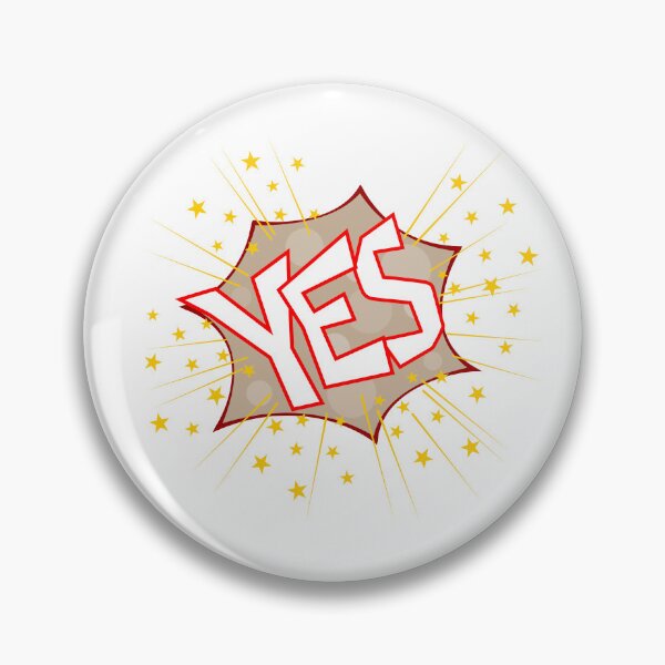 Item preview, Yes word speech bubble star explosion pop art  designed and sold by andbeldesign.
