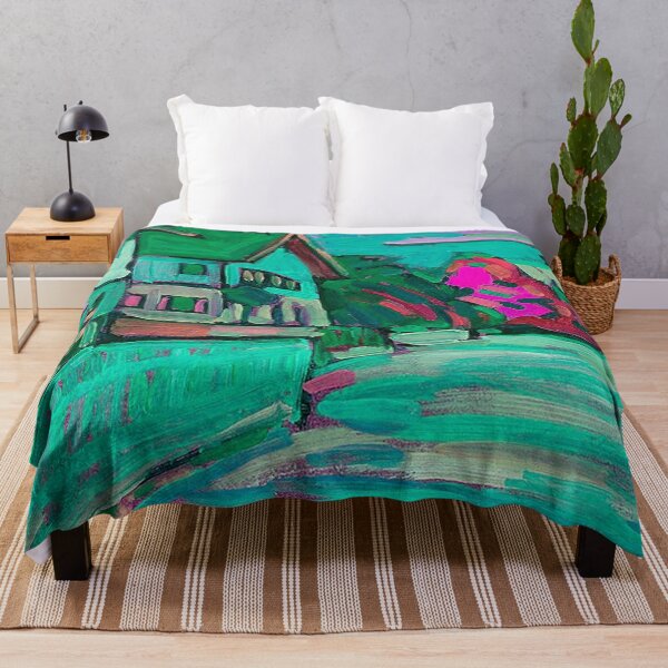 Item preview, Two Houses in Aqua by Wassily Kandinsky designed and sold by tomorrowsart.