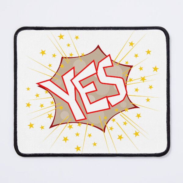 Item preview, Yes word speech bubble star explosion pop art designed and sold by andbeldesign.