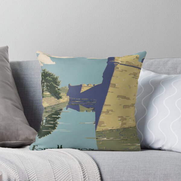 Item preview, Vintage Fort Marion Poster | WPA Style Art | Castillo de San Marcos Print | St. Augustine Florida Historic Landmark | National Park designed and sold by artofuniverse.