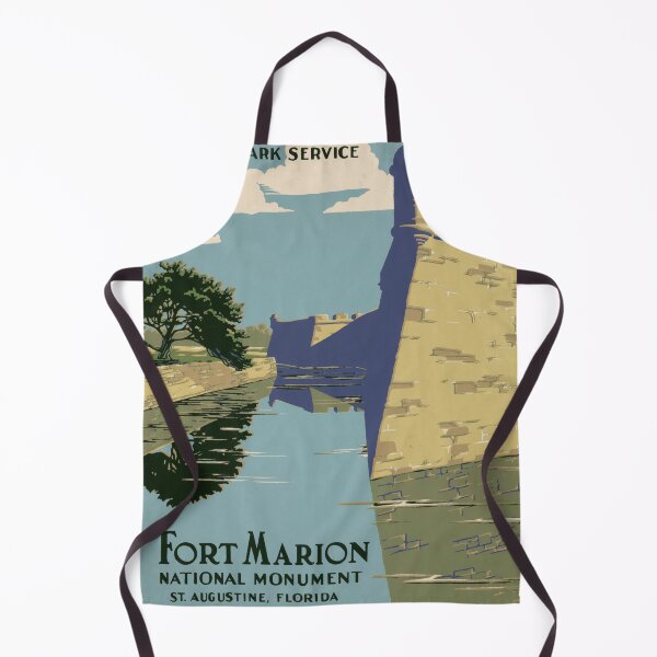 Item preview, Vintage Fort Marion Poster | WPA Style Art | Castillo de San Marcos Print | St. Augustine Florida Historic Landmark | National Park designed and sold by artofuniverse.