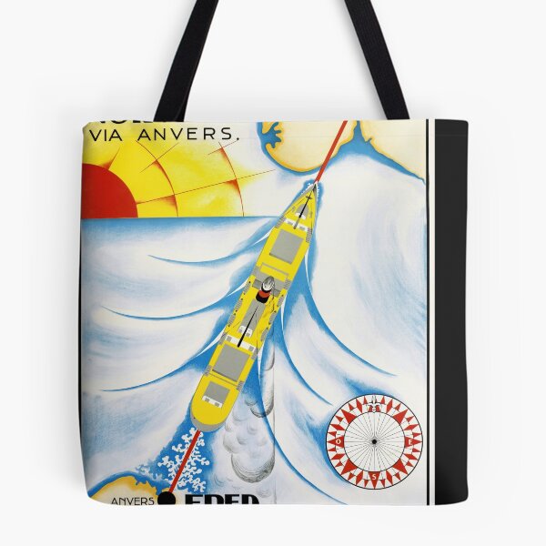 Item preview, Vintage Norway Travel Poster | Fred Olsen Line Art Deco Print | 1920s-1930s Retro Wall Art | Scandinavian Adventure Decor | Oslo Map designed and sold by artofuniverse.