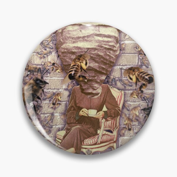 Item preview, Woman With Beehive Head Surreal Digital Collage Print designed and sold by Julia Sol.