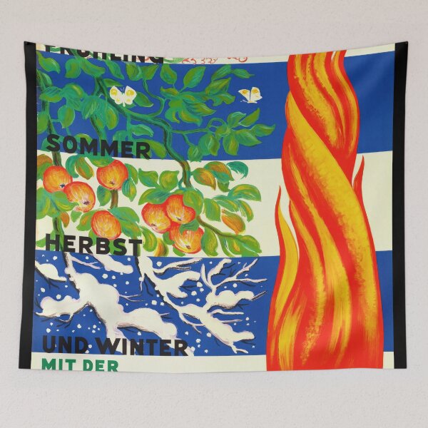 Item preview, Vintage Forch-Bahn Poster 1947 | Swiss Railway Art | Erich Hermès Design | Four Seasons Travel | Retro Train Wall Decor designed and sold by artofuniverse.