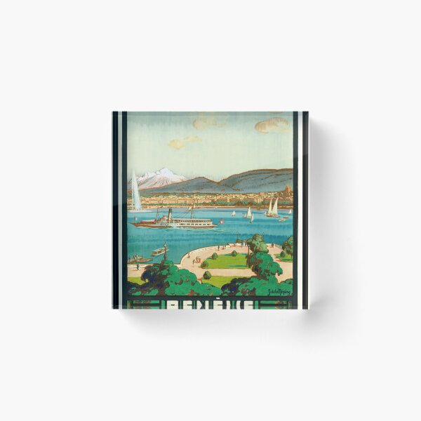 Artikelvorschau, Vintages Genfer Reiseplakat 1906 | Jugendstil | J. de la Nézière Druck | Schweizer Tourismusgeschichte | Antikes Wandkunst-Dekor entworfen und verkauft von artofuniverse.