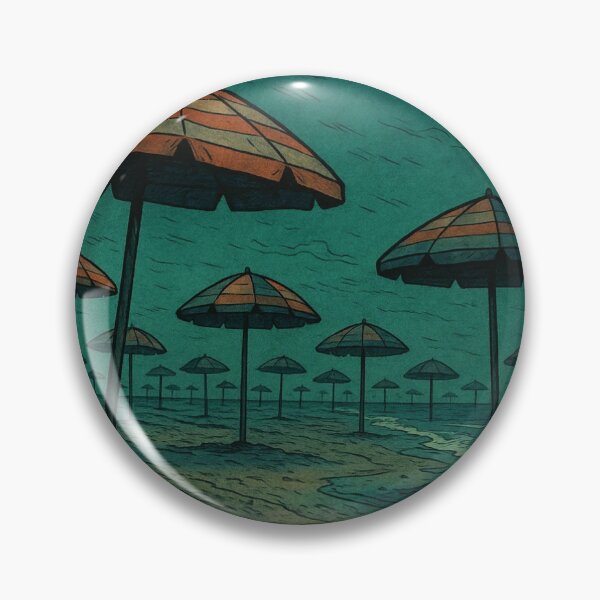 Aperçu de l'œuvre Parasols de plage nocturnes sous la lune créée et vendue par SmilingAnny.
