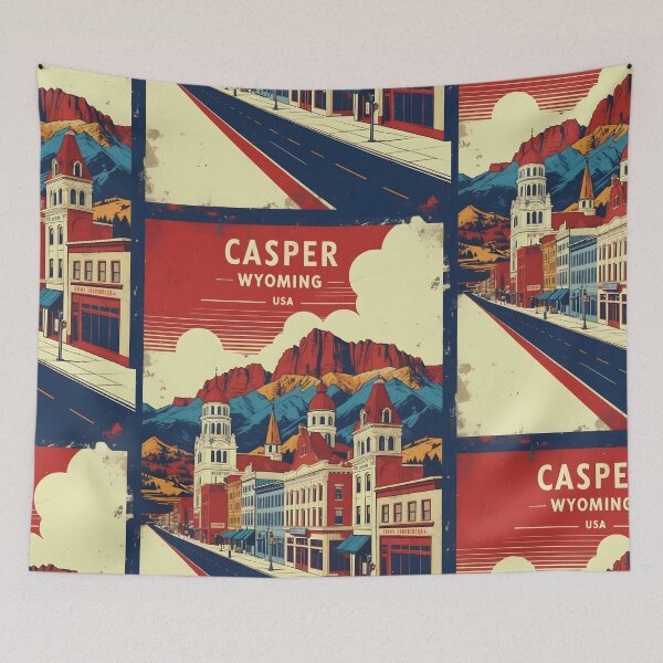 Item preview, Casper Wyoming 1950s USA Vintage Travel Tourism designed and sold by TravelersGems.