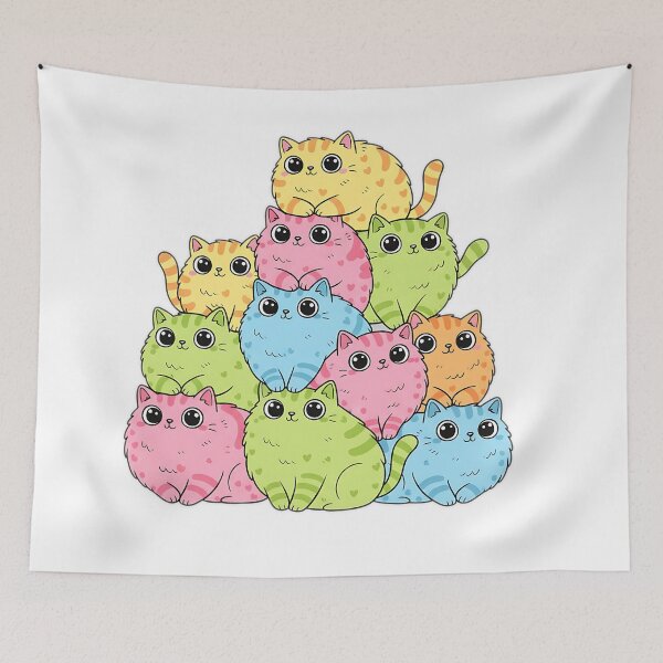 Item preview, Chubby Cat Pile (Pastel Pop Art) designed and sold by meesub.