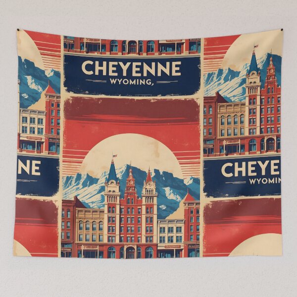 Item preview, Cheyenne Wyoming 1950s USA Vintage Travel Tourism designed and sold by TravelersGems.