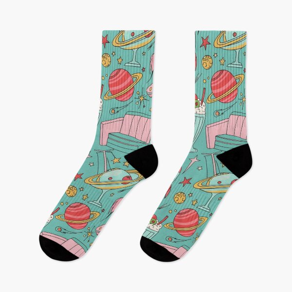 Item preview, Retro-Futuristic Space Age Diner Pattern - Atomic Mid-Century Seamless Design designed and sold by StickyGuys.