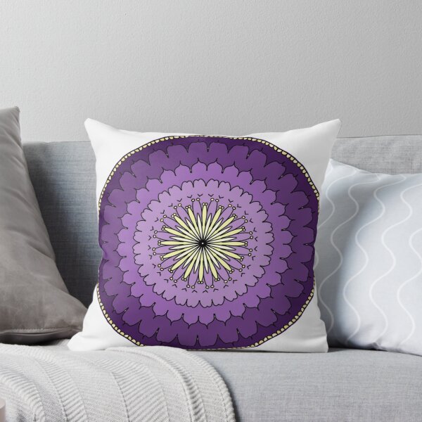 Item preview, Heart Bloom Mandala – Purple Psychedelic Boho Pattern Art designed and sold by okayamberart.