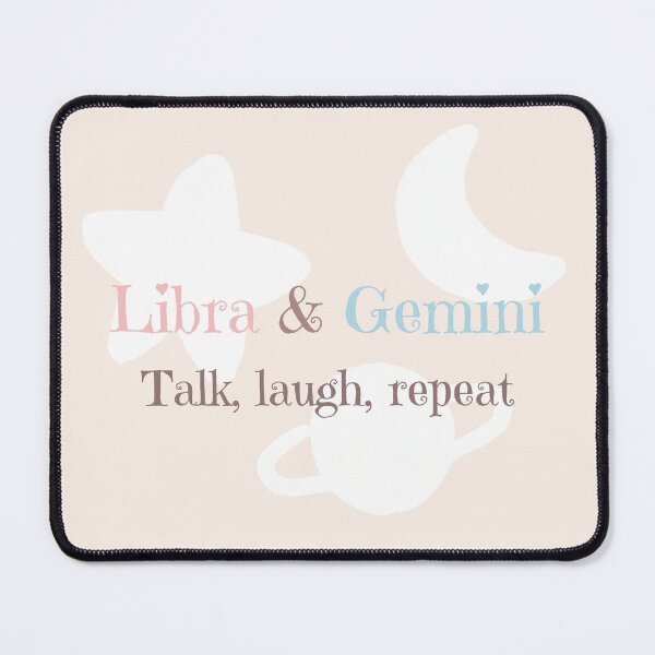 Item preview, Libra & Gemini Talk Laugh Repeat | Zodiac Friendship Design designed and sold by RoraLily.