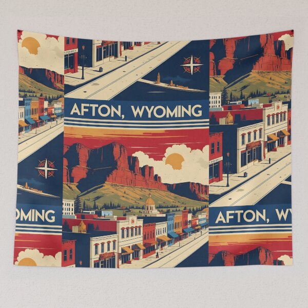 Item preview, Afton Wyoming 1950s USA Vintage Travel Tourism designed and sold by TravelersGems.