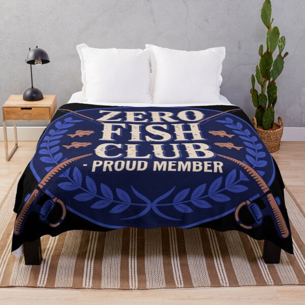 Item preview, Funny Fishing Fail – Zero Fish Club Retro Emblem Design designed and sold by CrunchyGoats.