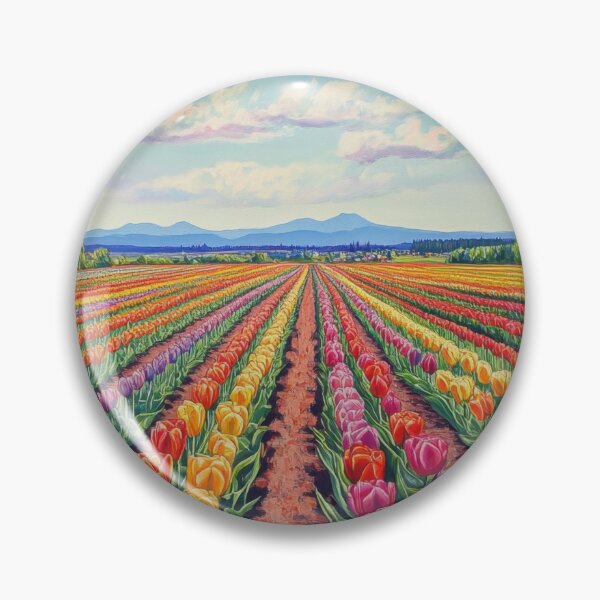 Item preview, Vibrant tulip field under sky designed and sold by anytka.